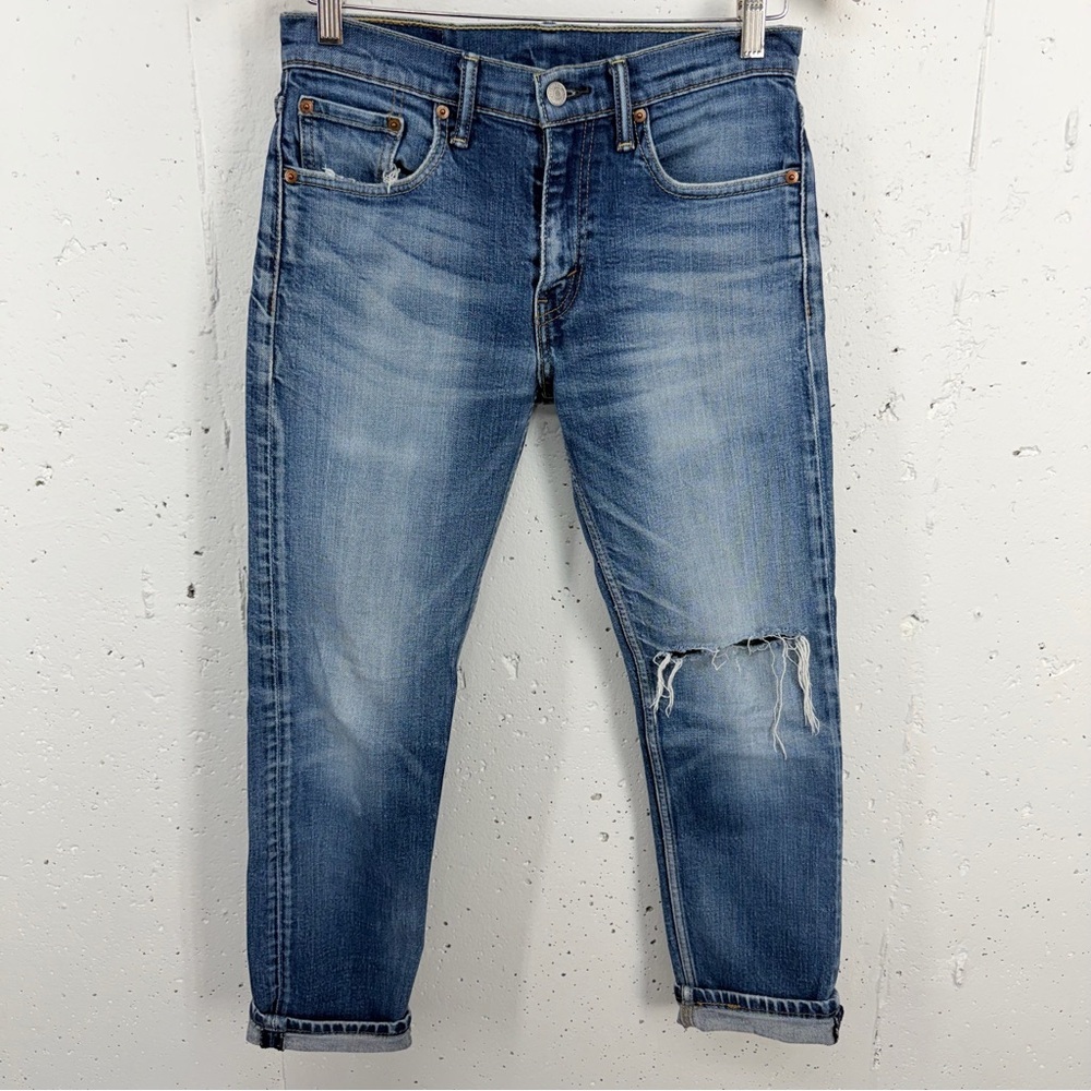 Levi’s 502 Size 29 Tapered Fit Patina Faded Zipper Fly Ankle Jeans